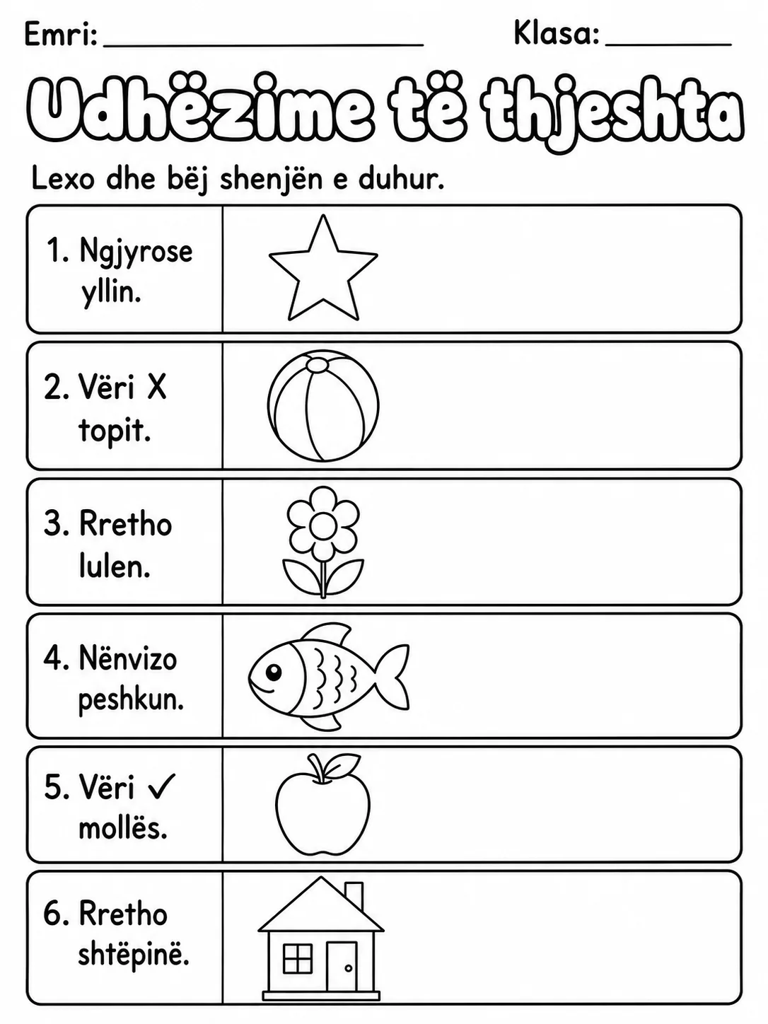 Udhëzime të thjeshta - Pako fletësh pune faqja 2 - pamje e fletës së punës