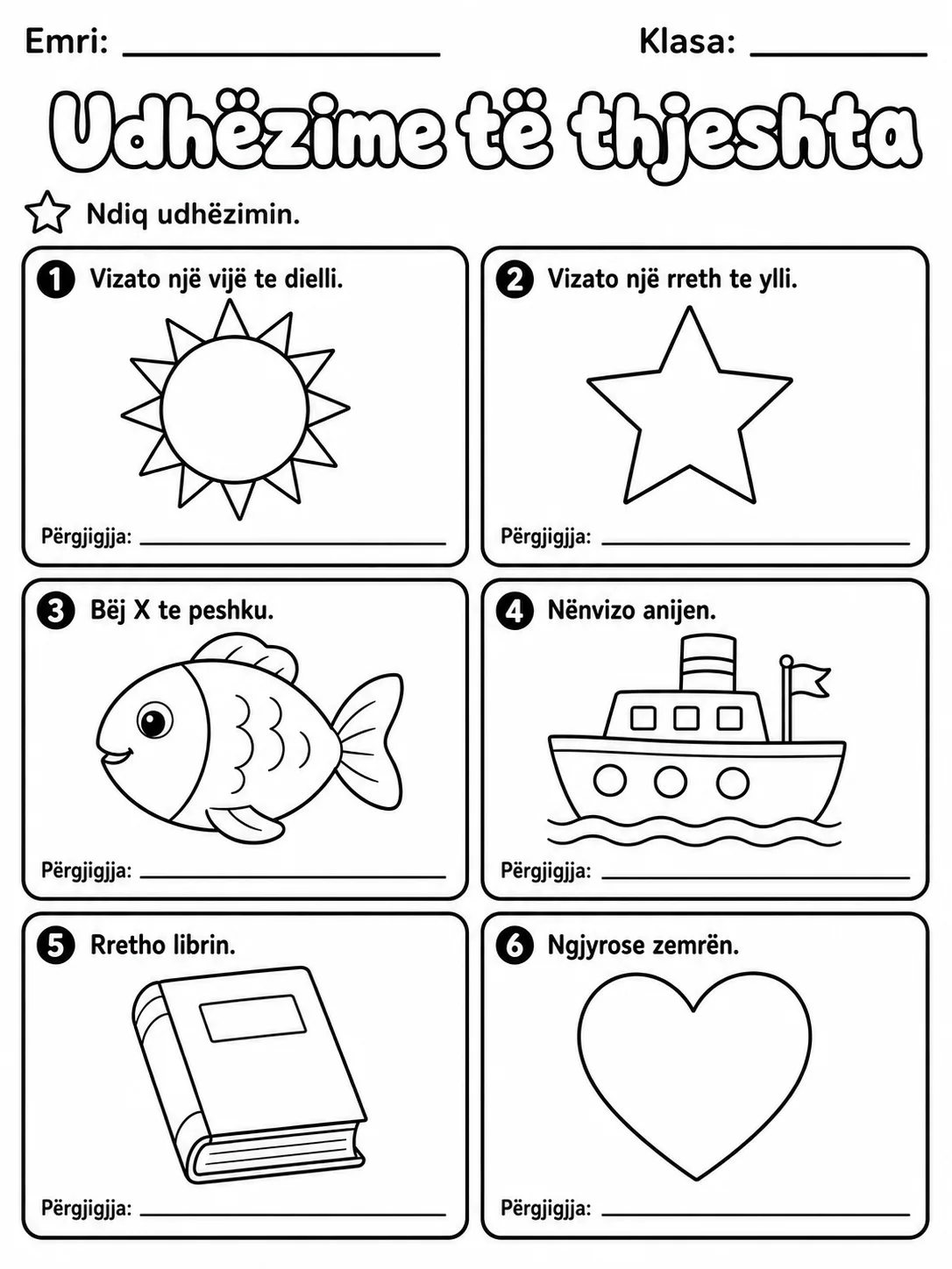 Udhëzime të thjeshta - Pako fletësh pune faqja 5 - pamje e fletës së punës