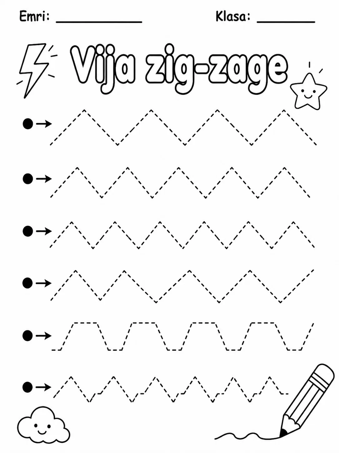 Vija të drejta - Pako fletësh pune faqja 4 - pamje e fletës së punës