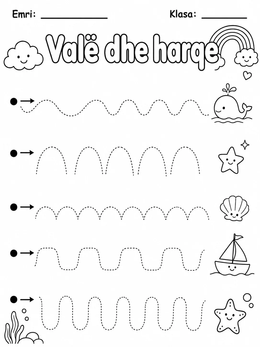 Vija të drejta - Pako fletësh pune faqja 5 - pamje e fletës së punës