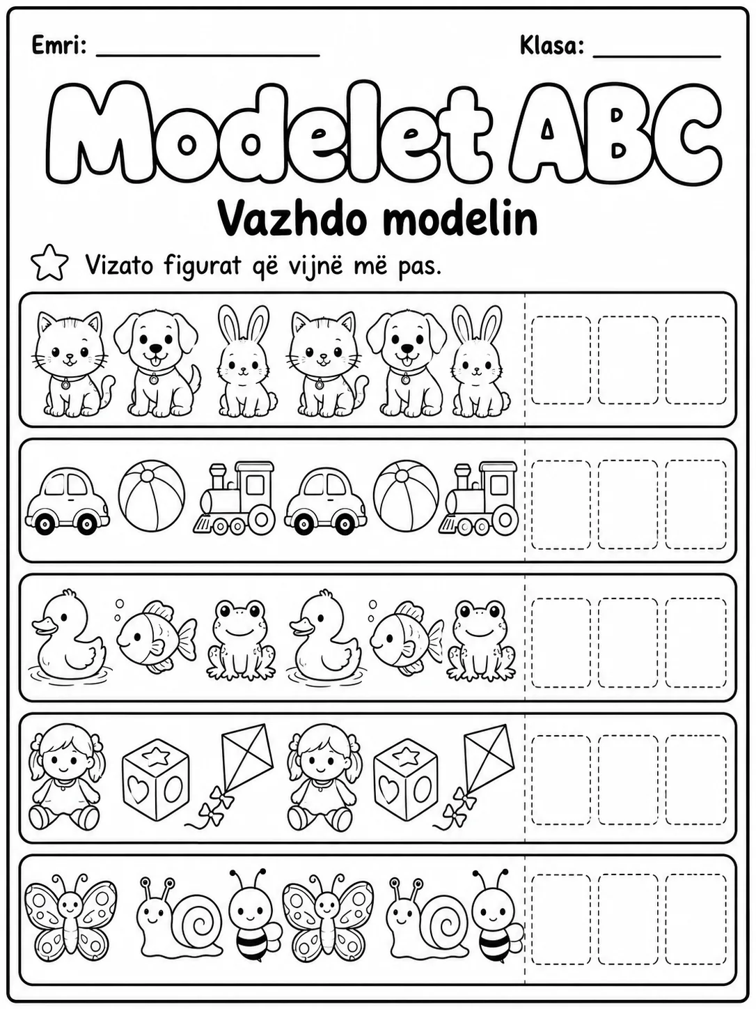 Modelet ABC - Pako fletësh pune faqja 3 - pamje e fletës së punës