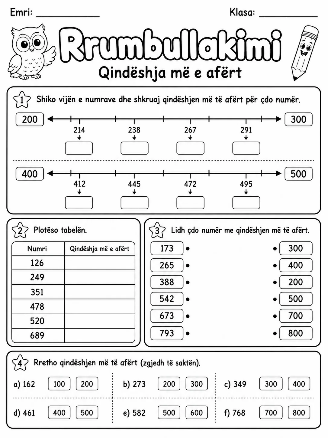 Modelet ABC - Pako fletësh pune faqja 5 - pamje e fletës së punës