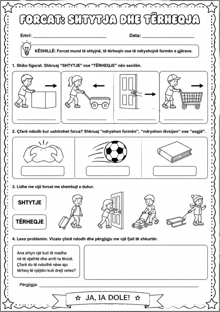 Forcat: shtytja dhe tërheqja