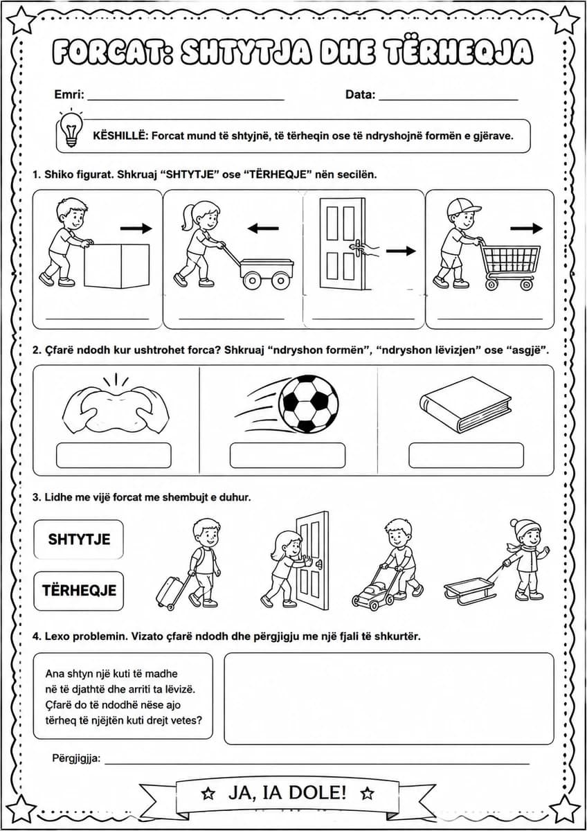 Forcat: shtytja dhe tërheqja