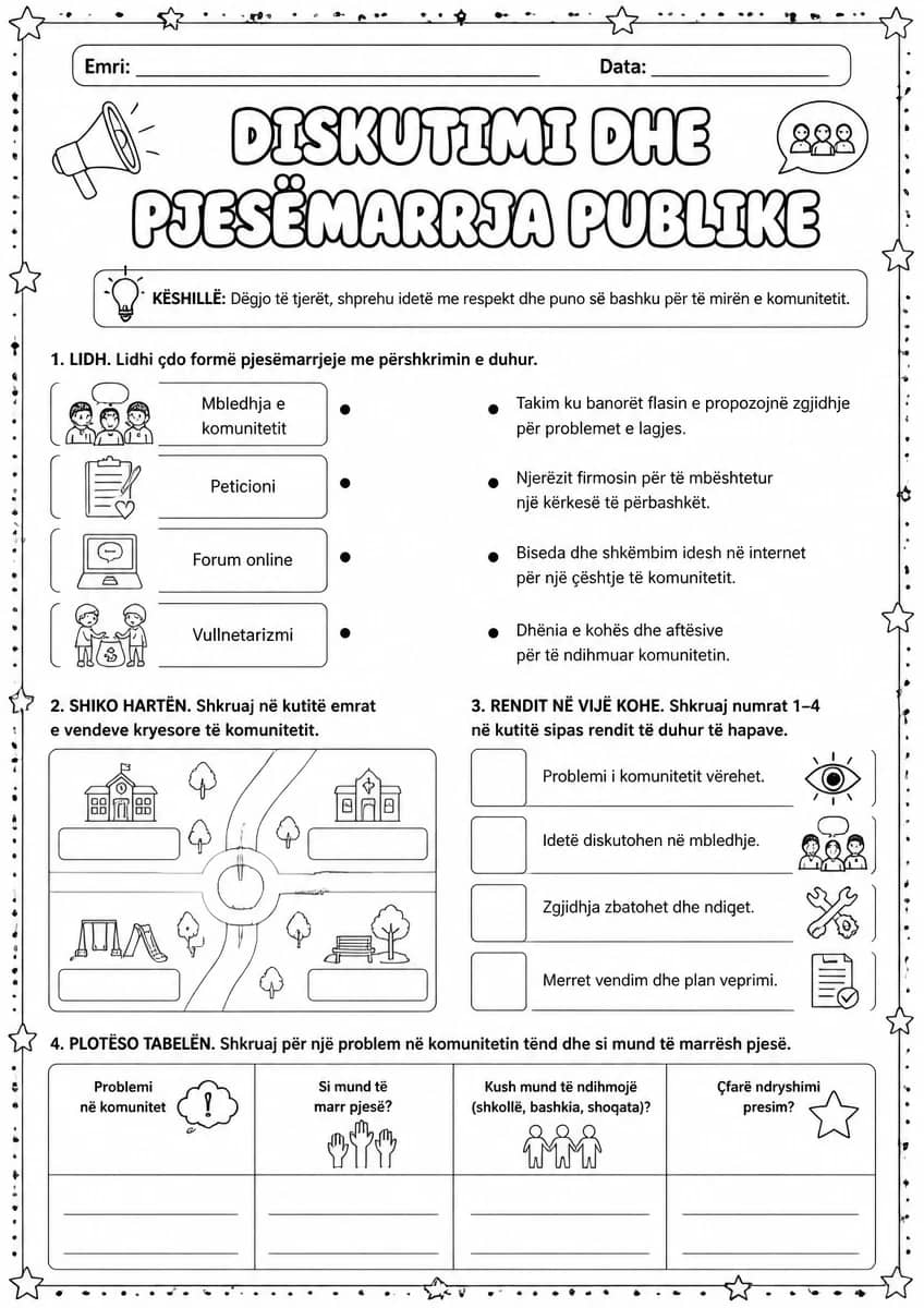 Diskutimi dhe pjesëmarrja publike