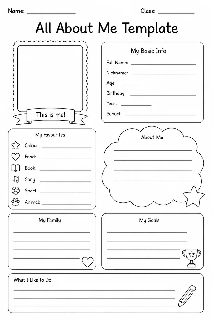 All About Me Template