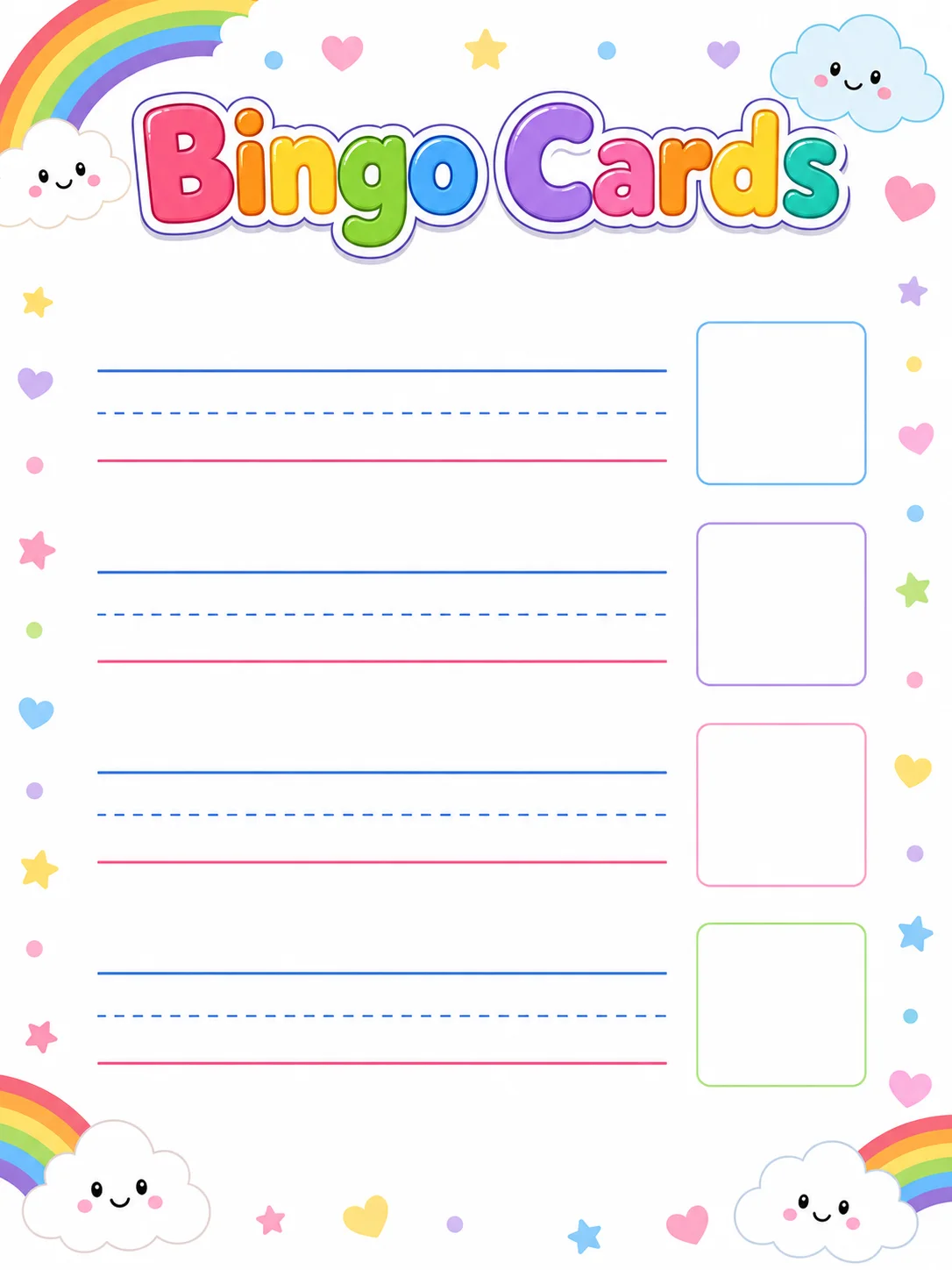 Printable bingo cards template bundle preview