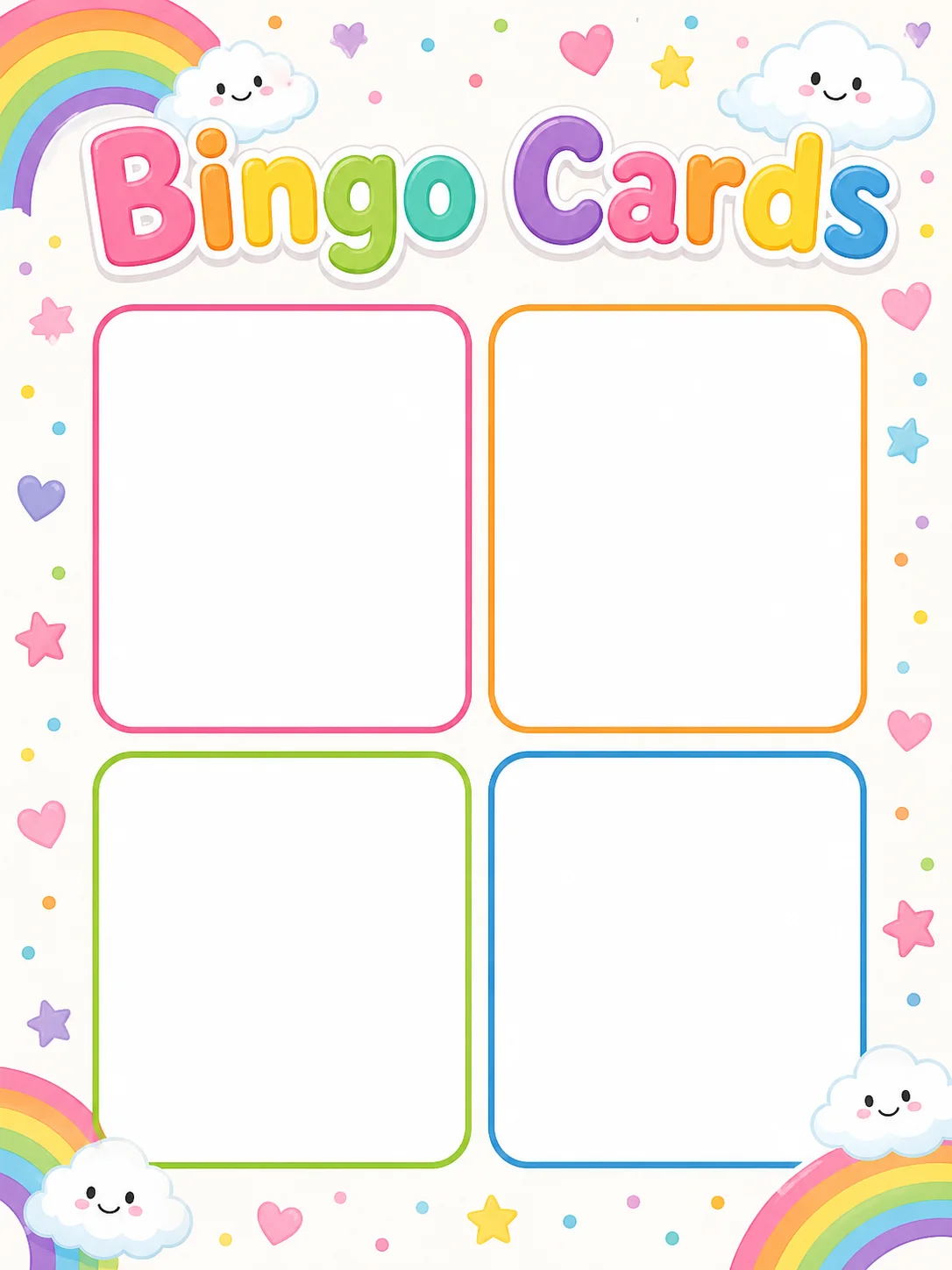 Printable bingo cards set 2 template bundle preview