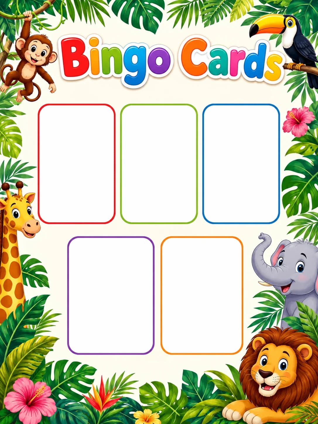 Bingo Cards Set 2 page 2 printable template preview