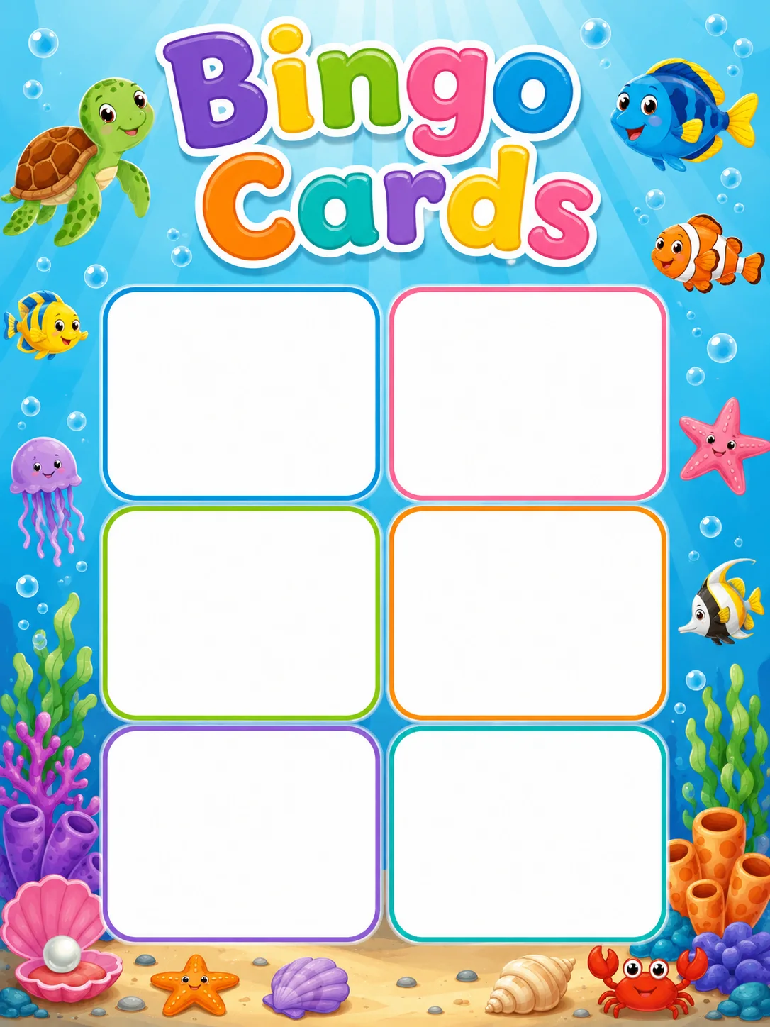 Bingo Cards Set 2 page 3 printable template preview