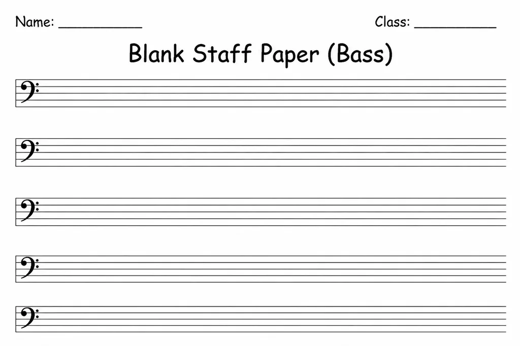 Blank Staff Paper (Bass)