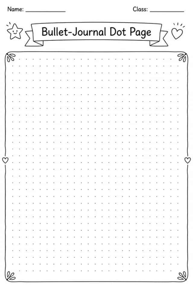 Bullet-Journal Dot Page
