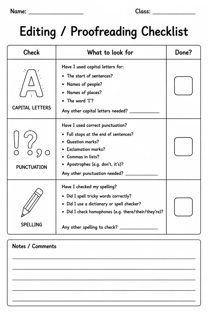 Editing / Proofreading Checklist