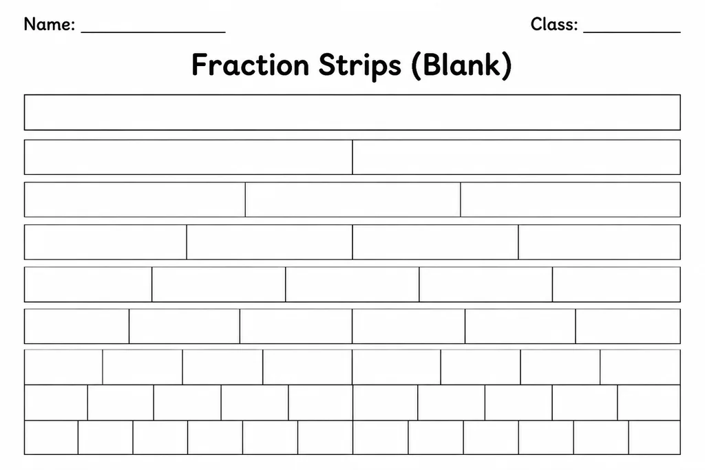 Fraction Strips (Blank)