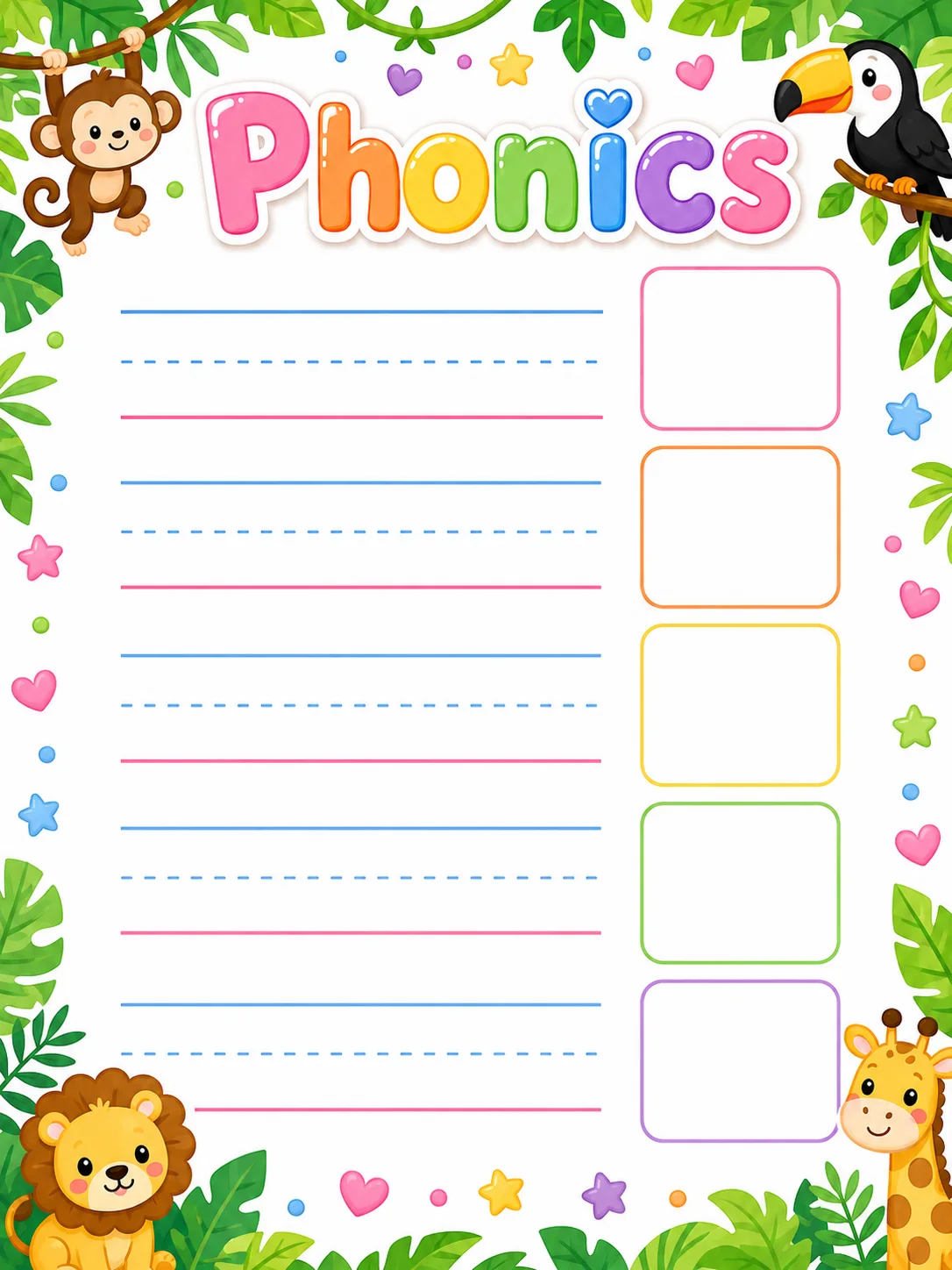 Handwriting Templates page 3 printable template preview