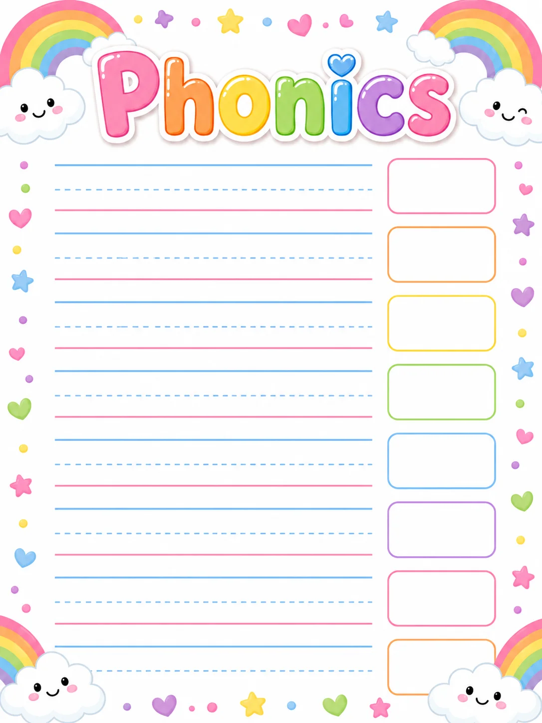 Handwriting Templates page 6 printable template preview