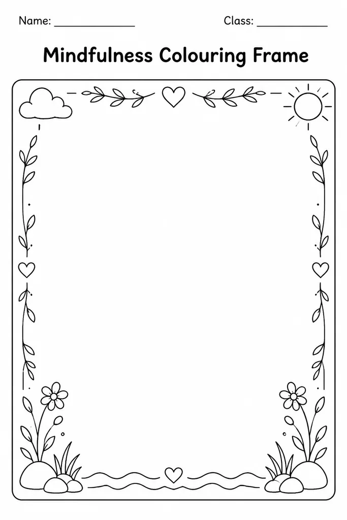 Mindfulness Colouring Frame