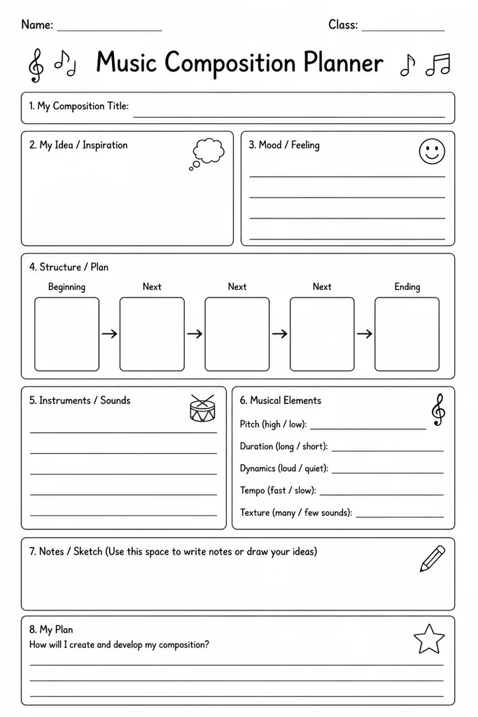 Music Composition Planner