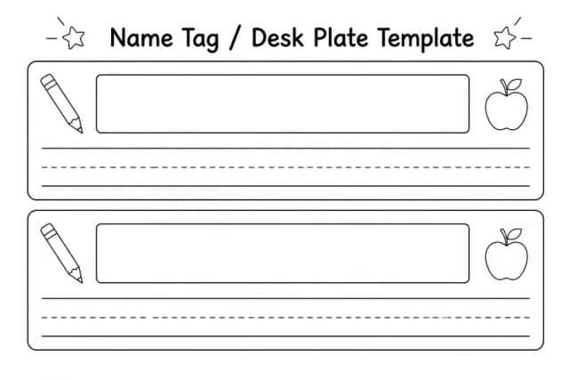 Name Tag / Desk Plate Template
