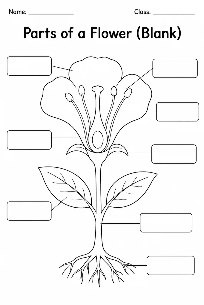 Parts of a Flower (Blank)