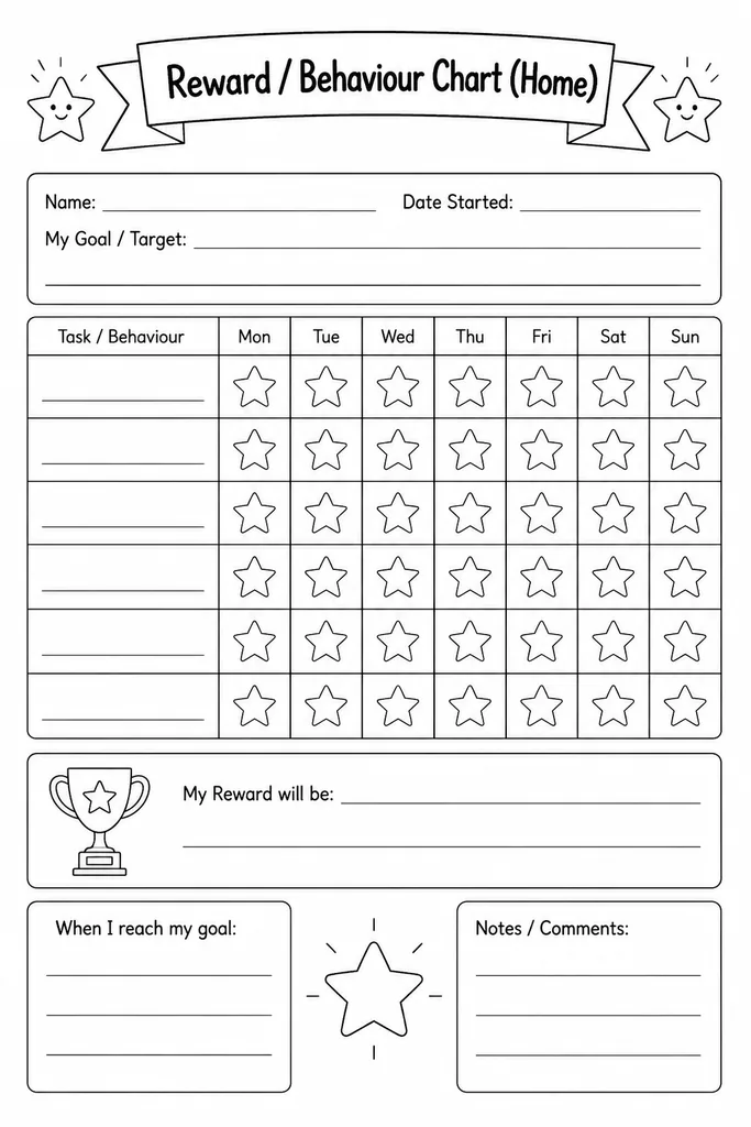 Reward / Behaviour Chart (Home)