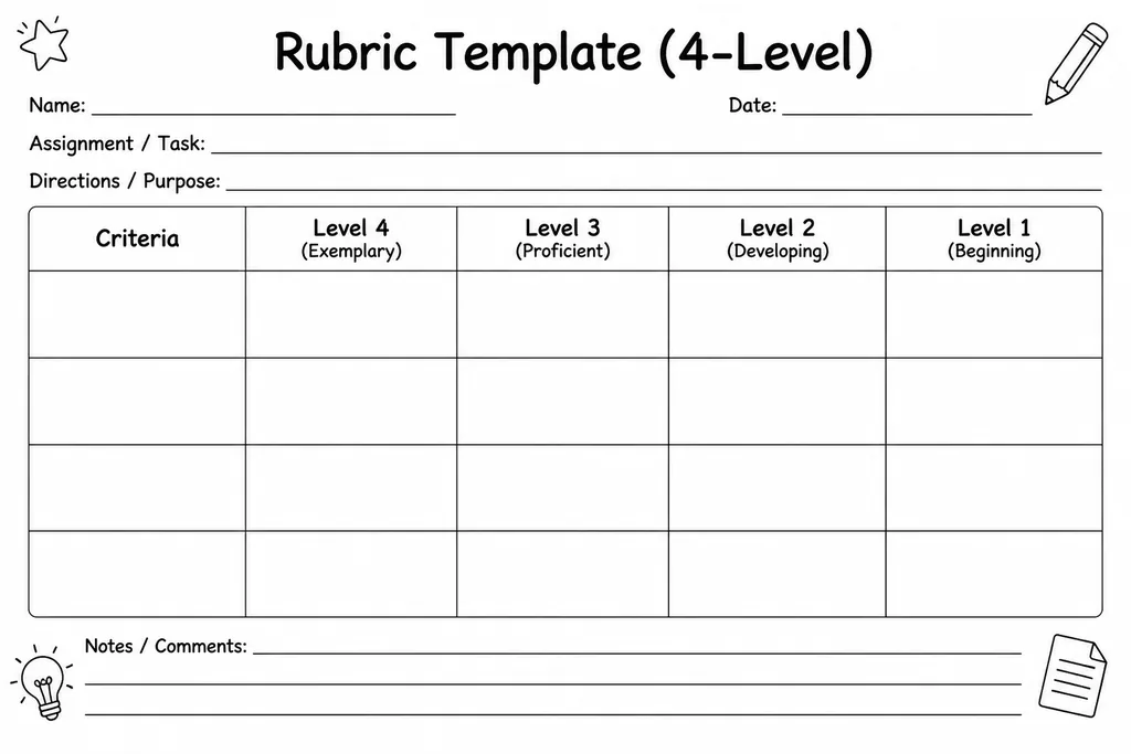 Rubric Template (4-Level)