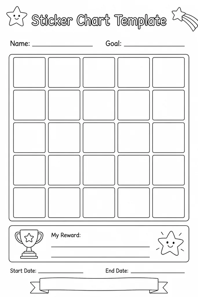 Sticker Chart Template