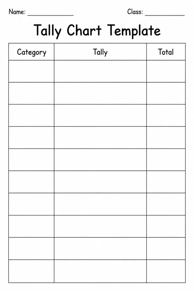 Tally Chart Template
