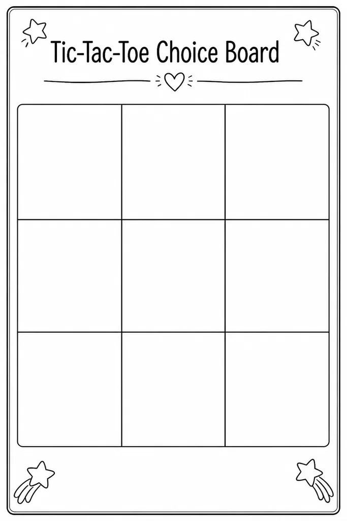 Tic-Tac-Toe Choice Board