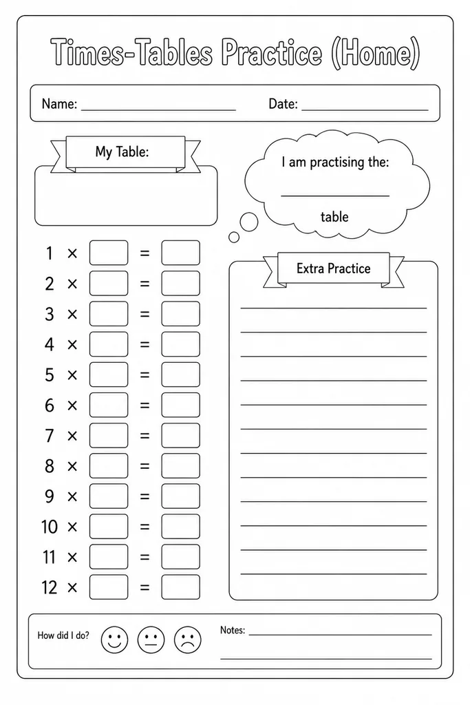 Times-Tables Practice (Home)