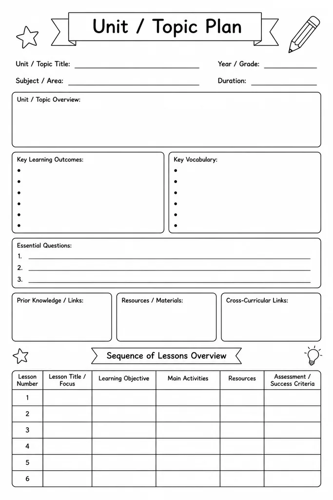 Unit / Topic Plan