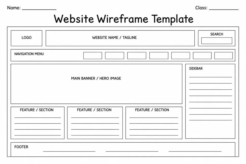 Website Wireframe Template