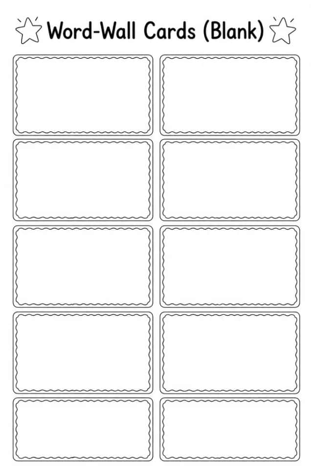 Word-Wall Cards (Blank)