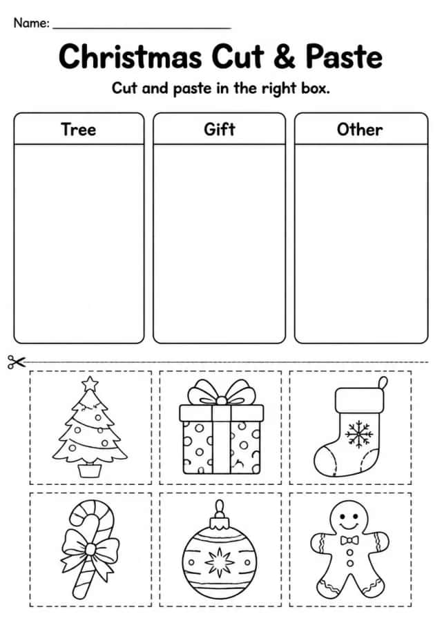 Christmas Cut & Paste — Grade 2