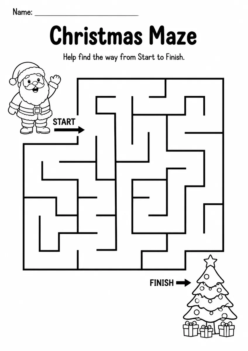 Christmas Maze — Kindergarten