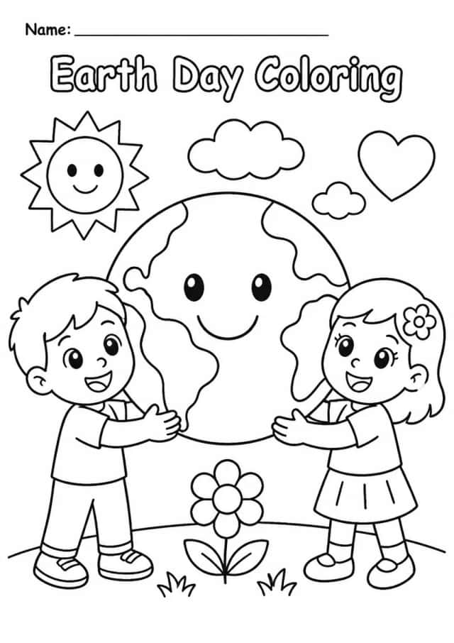 Earth Day Coloring Pages — Kindergarten