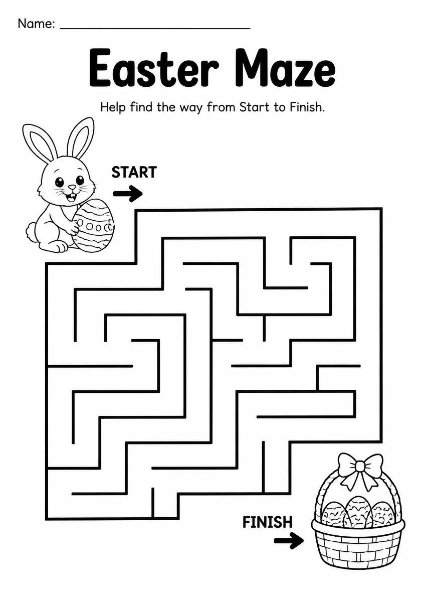 Easter Maze — Kindergarten