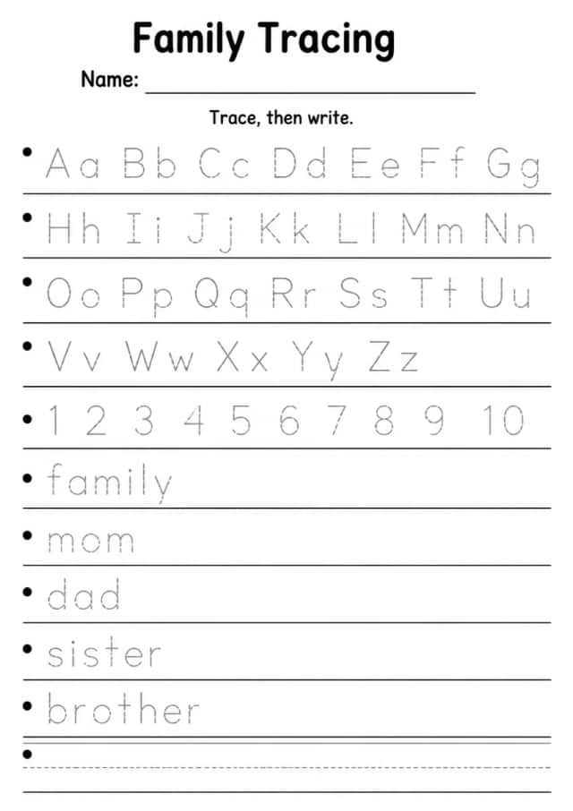 Family Tracing — Grade 1