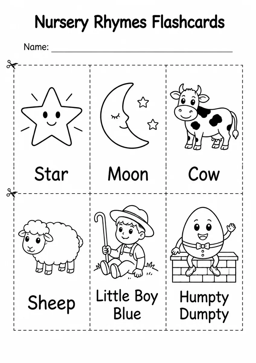 Nursery Rhymes Flashcards — Grade 1