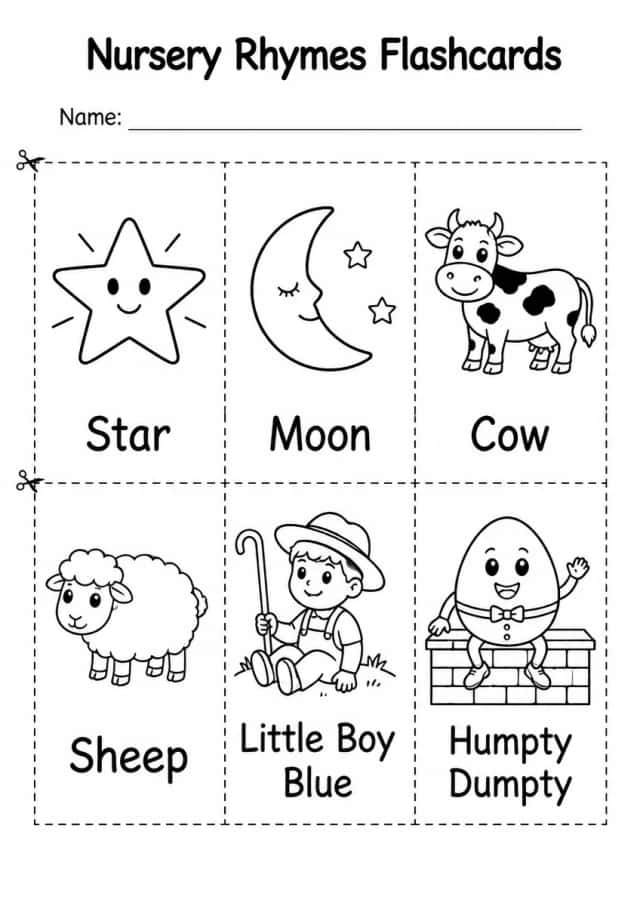 Nursery Rhymes Flashcards — Grade 1