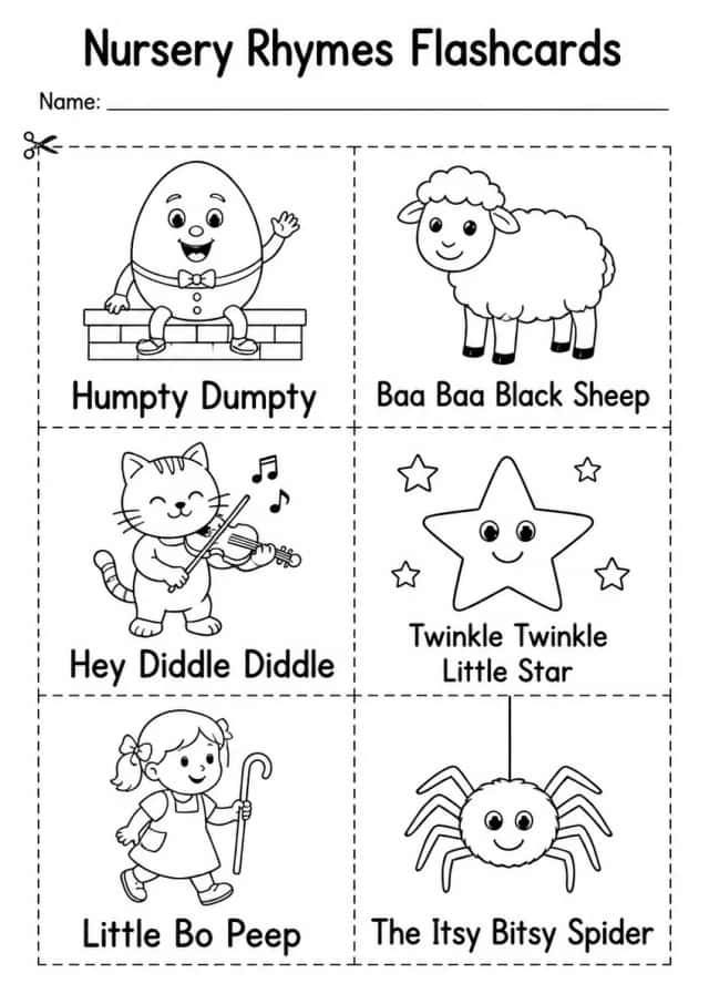 Nursery Rhymes Flashcards — Grade 2