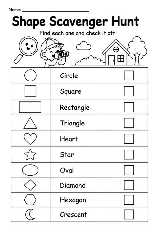 Shape Scavenger Hunt — Grade 1