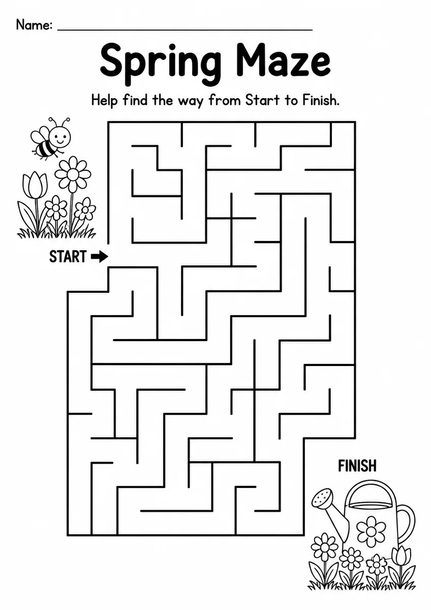 Spring Maze — Grade 3