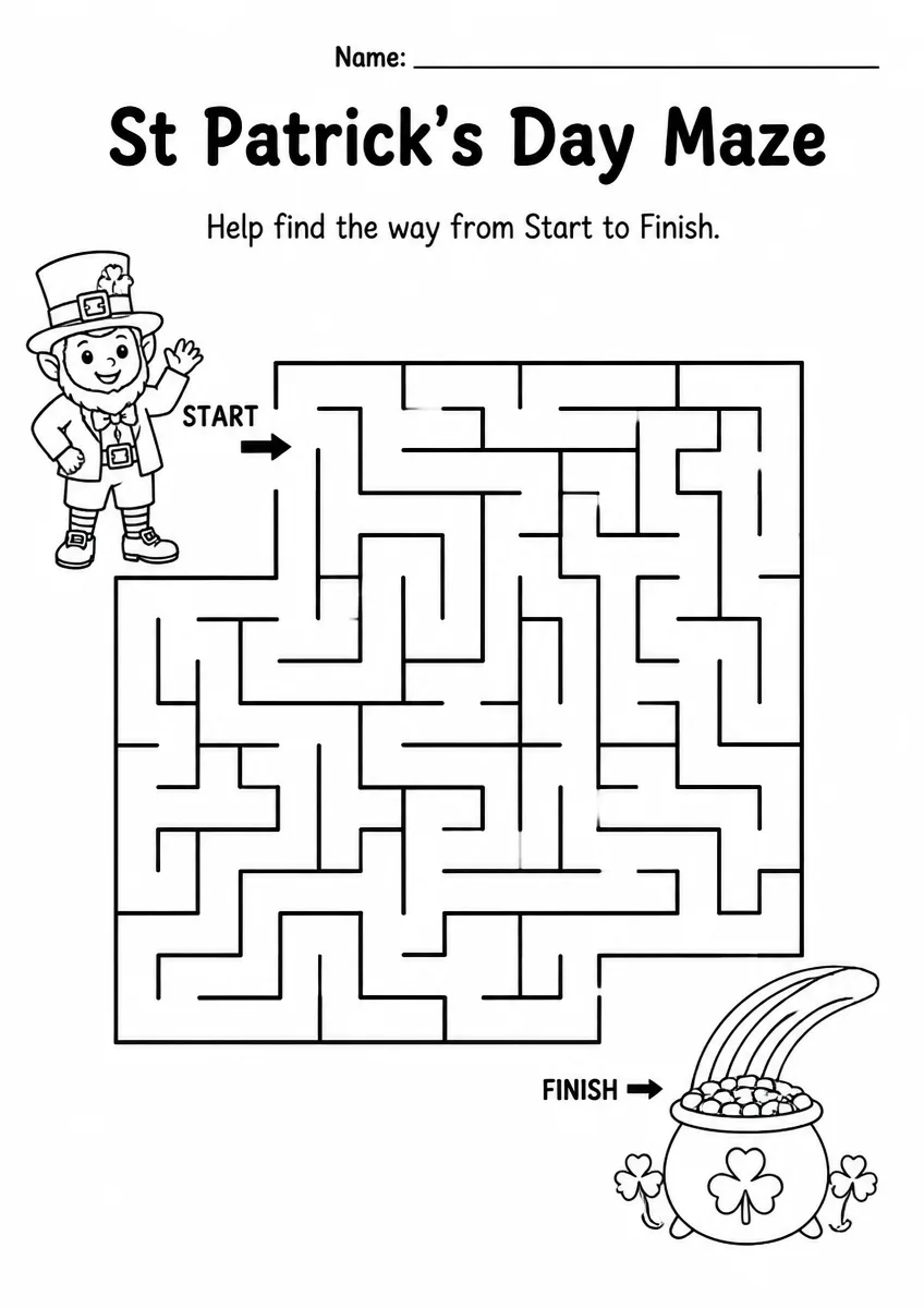 St Patrick's Day Maze — Grade 3