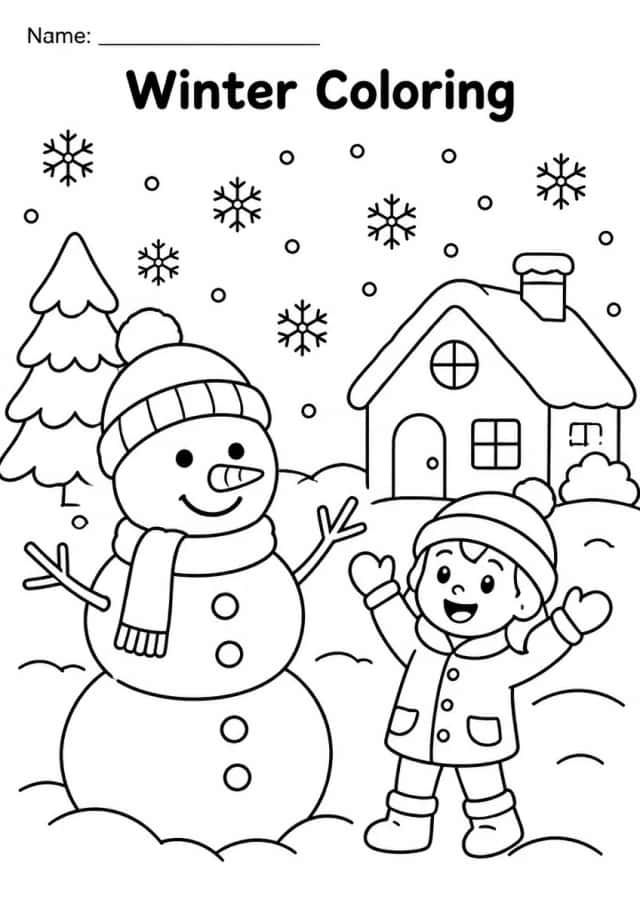 Winter Coloring Pages — Grade 2