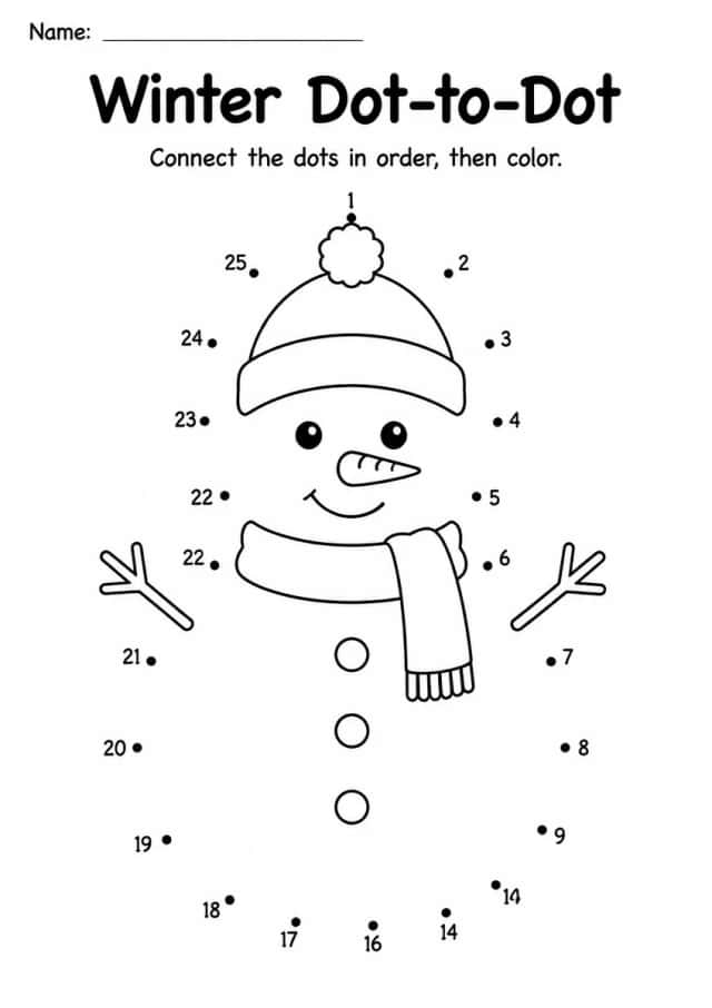 Winter Dot-to-Dot — Grade 2