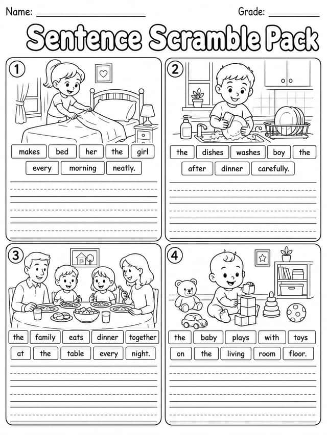 Sentence Scramble Pack