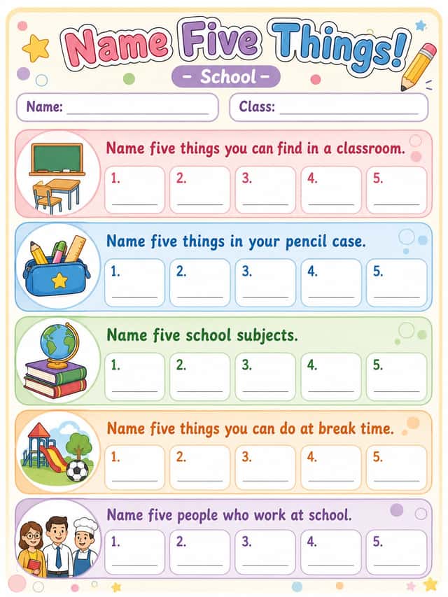 Name Five Things!