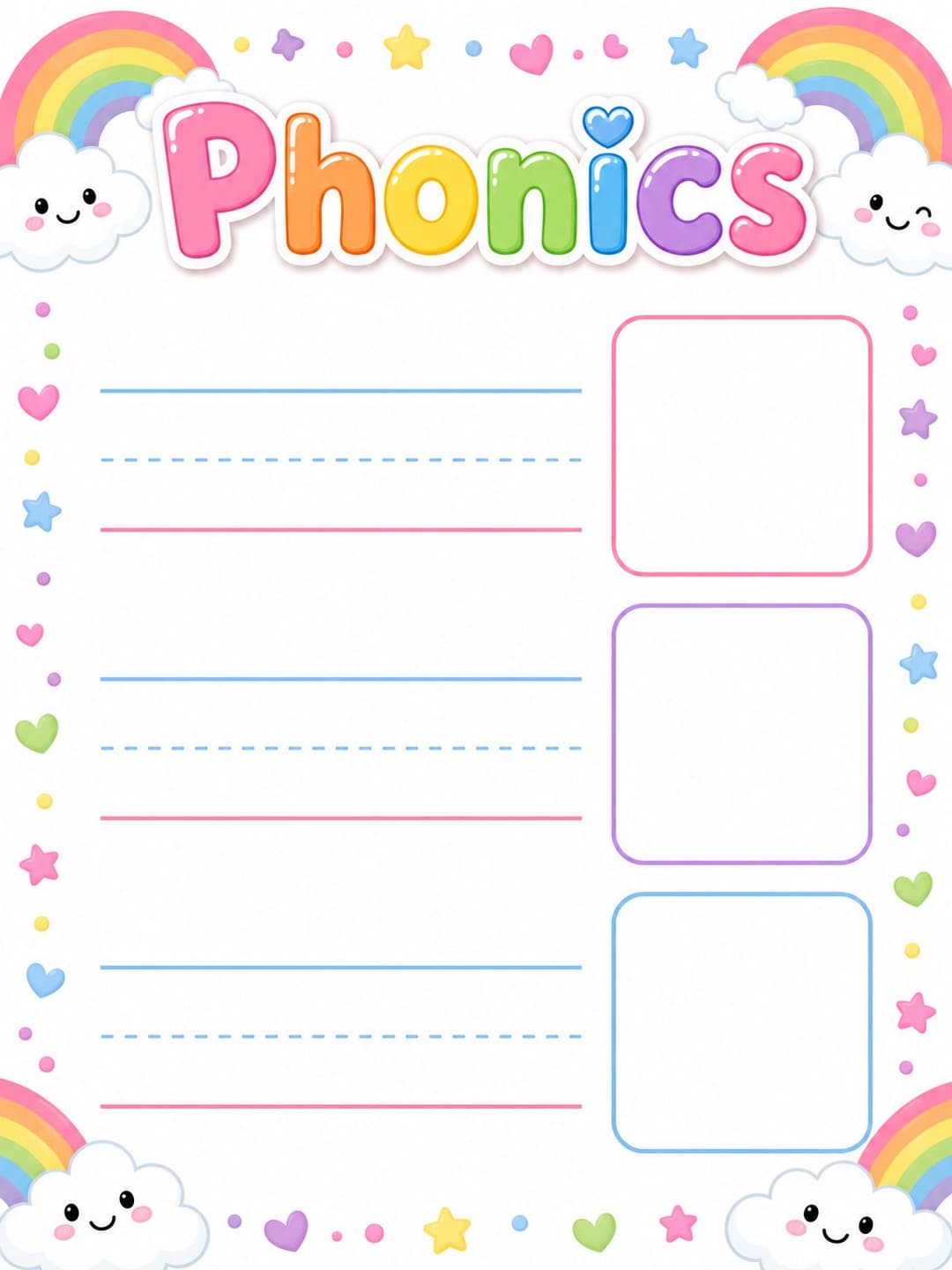 Phonics Writing Templates Pack