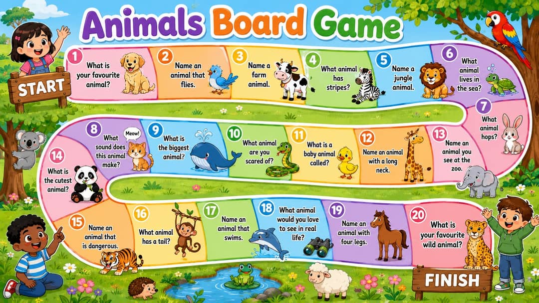 Vocabulary Board Games Pack — free printable PreK-2 English & Reading worksheet